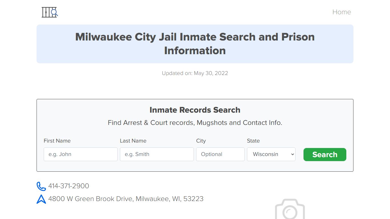 Milwaukee City Jail Inmate Search and Prison Information